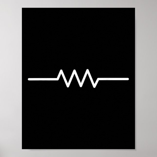Póster Circuito de Ingeniería divertida con símbolo de re (Frente)