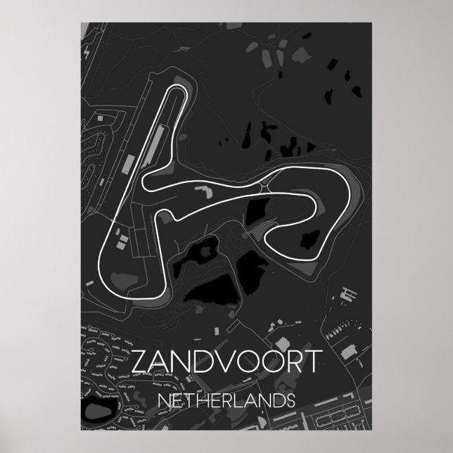 Póster Circuito Zandvoort Países Bajos (Frente)