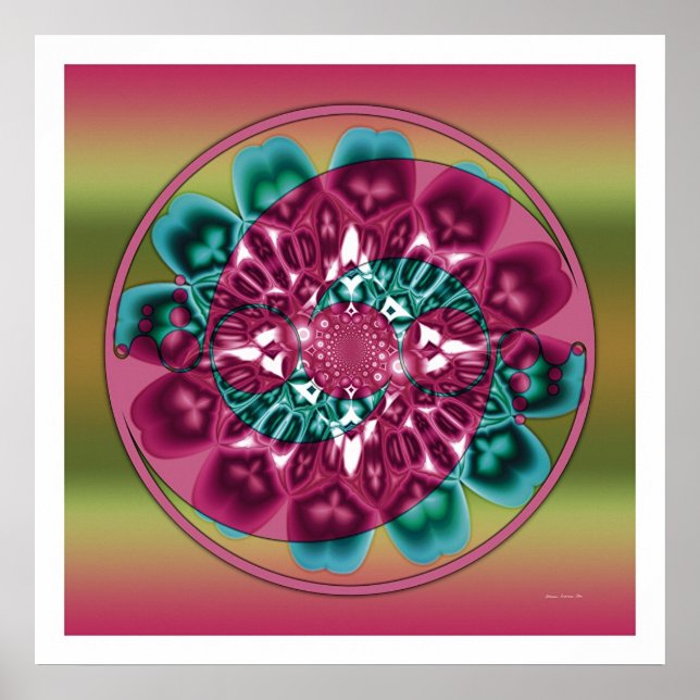 Póster Círculo de cultivo Mandala 1 (Frente)