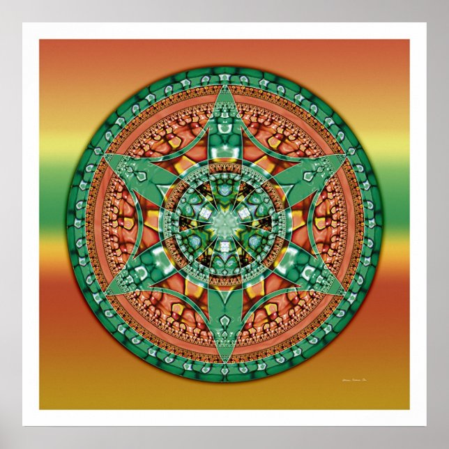 Póster Círculo de cultivo Mandala 2 (Frente)