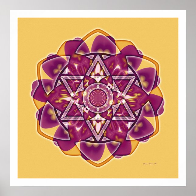 Póster Círculo de cultivo Mandala 4 (Frente)