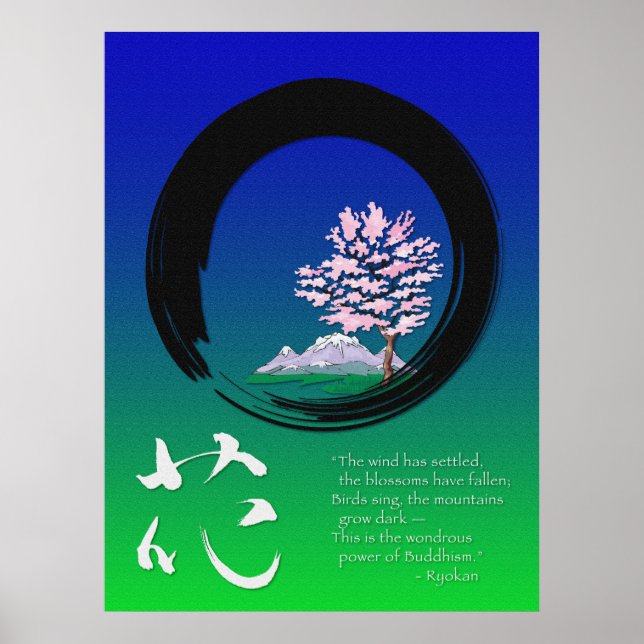 Póster Circulo de Enso y sabiduría zen por Ryokan (Frente)