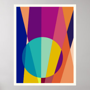 Póster Círculo de fondo de patrón geométrico