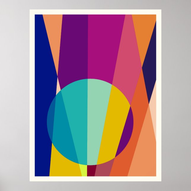 Póster Círculo de fondo de patrón geométrico (Frente)