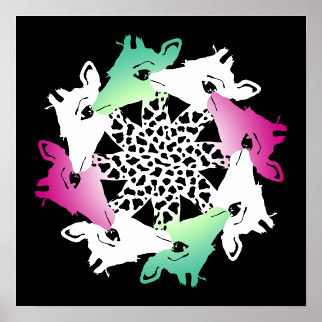 Póster círculo de girafas poster (Frente)