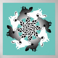círculo de girafas poster