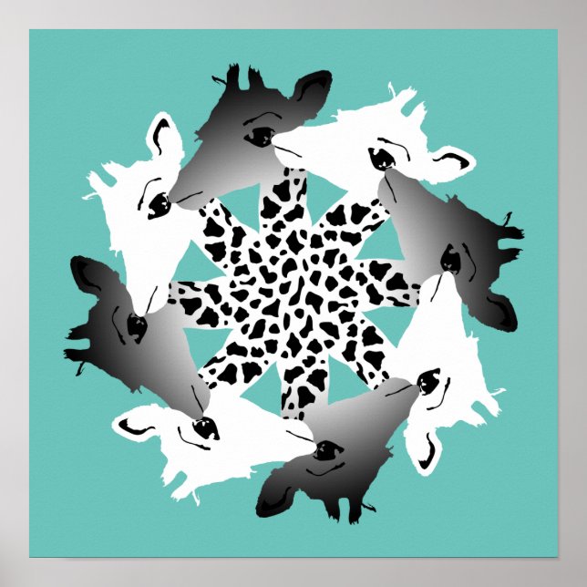Póster círculo de girafas poster (Frente)
