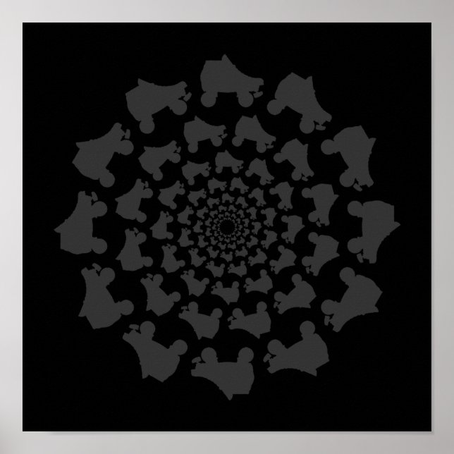 Póster círculo de patinaje (Frente)