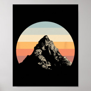 Póster Círculo de puesta de sol de montaña Arcoíris Natur