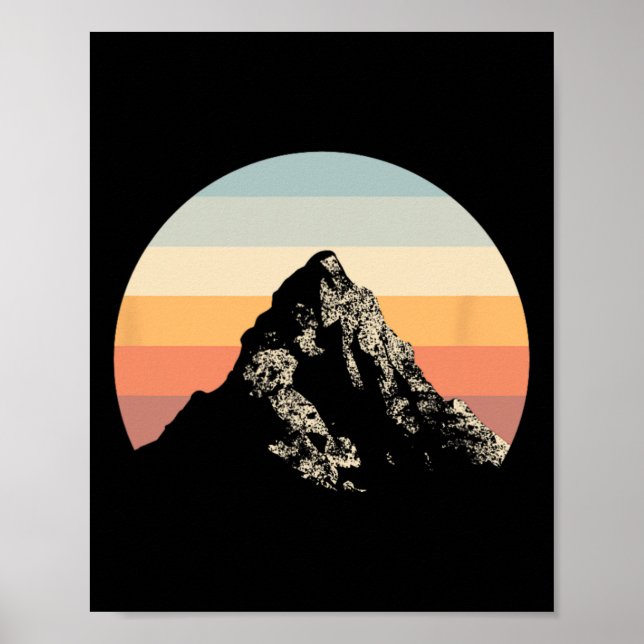 Póster Círculo de puesta de sol de montaña Arcoíris Natur (Frente)