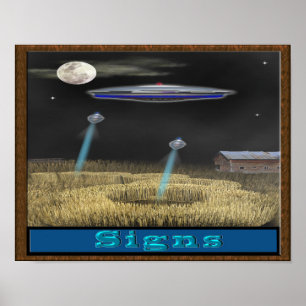 Póster Círculo de recorte ufo poster