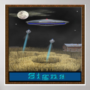 Póster Círculo de recorte ufo poster