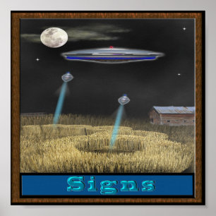 Póster Círculo de recorte ufo poster