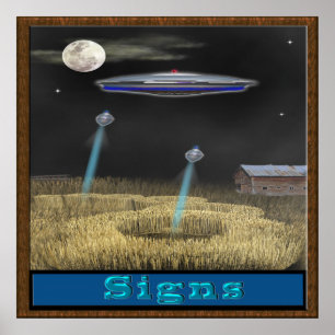 Póster Círculo de recorte ufo poster