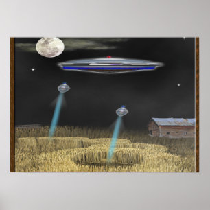 Póster Círculo de recorte ufo poster