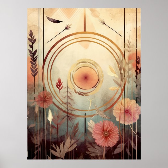 Póster Círculo dorado de la vida (Frente)