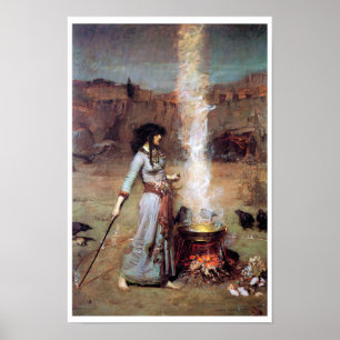 Póster Círculo mágico, John William Waterhouse
