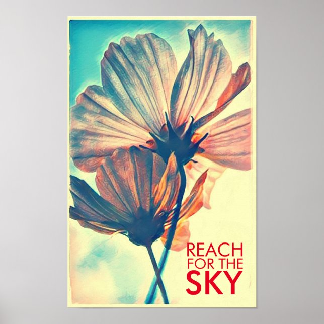 Póster Círculo Rosa Alcanza el Cielo Cita (Frente)