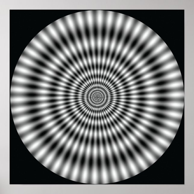 Póster Círculo vibrante - Ilusión óptica (Frente)