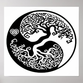 Póster Círculo Ying-Yang Tree
