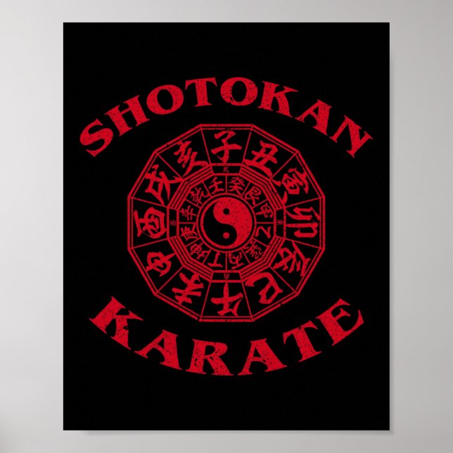 Póster Círculo Zodíaco de Karate Shotokan (Frente)