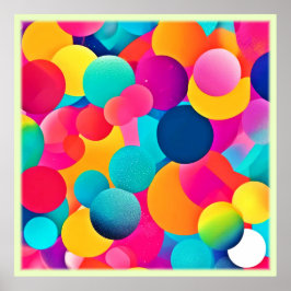 Póster Círculos abstractos vibrantes