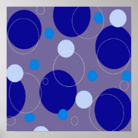 Círculos azules retro y ovaciones Royal Periwinkle