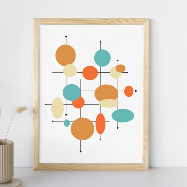 Póster Círculos con estilo moderno de mediados de siglo (Subido por el creador)