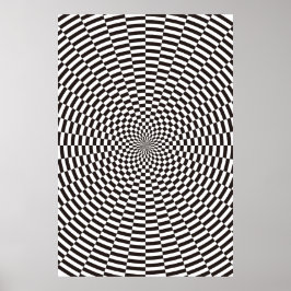 Póster Círculos concéntricos cambiados Poster de 9 grados