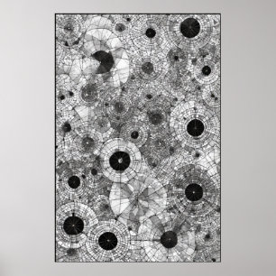 Póster Círculos Concéntricos: Una Sinfonía Geométrica