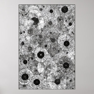 Póster Círculos Concéntricos: Una Sinfonía Geométrica