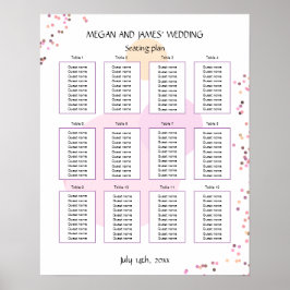 Póster Círculos confetti rosados