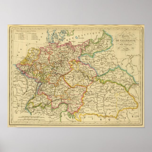 Póster Círculos de Alemania en 1789 (Frente)