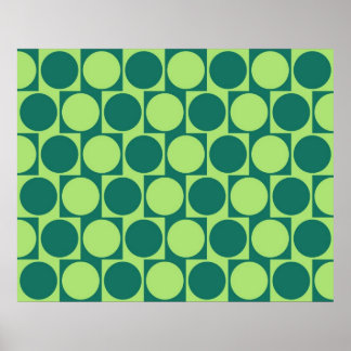 Póster Círculos de efecto de efecto de pared del café de 