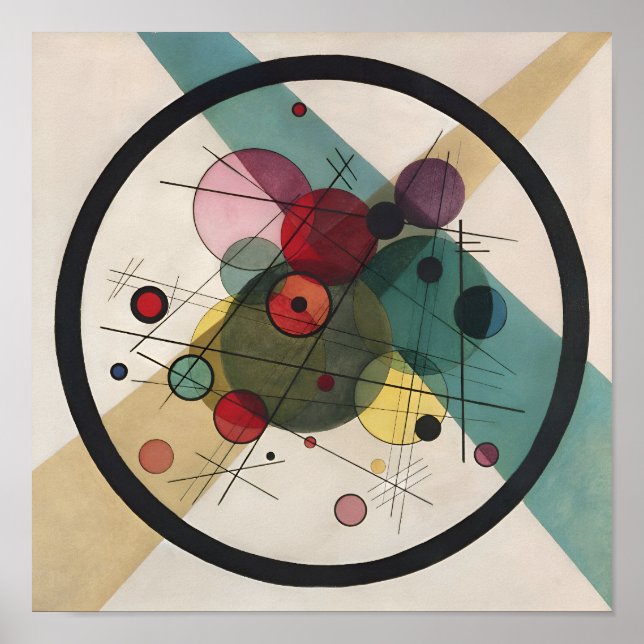 Póster Círculos De Kandinsky En Un Círculo (Frente)