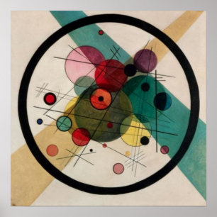 Póster Círculos de Kandinsky en un Poster de pintura circ