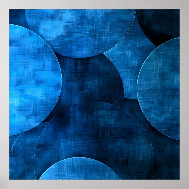 Póster Círculos de la luna azul (Frente)