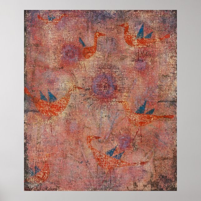 Póster Círculos de pájaro de Paul Klee (Frente)