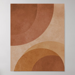 Póster Círculos de Terracota - Geométrico Minimalista