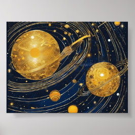 Póster Círculos del espacio