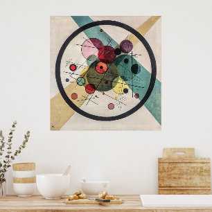 Póster Círculos en un círculo - Kandinsky