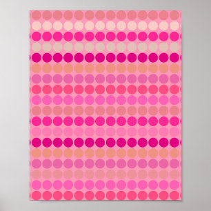 Póster Círculos geométricos rosados