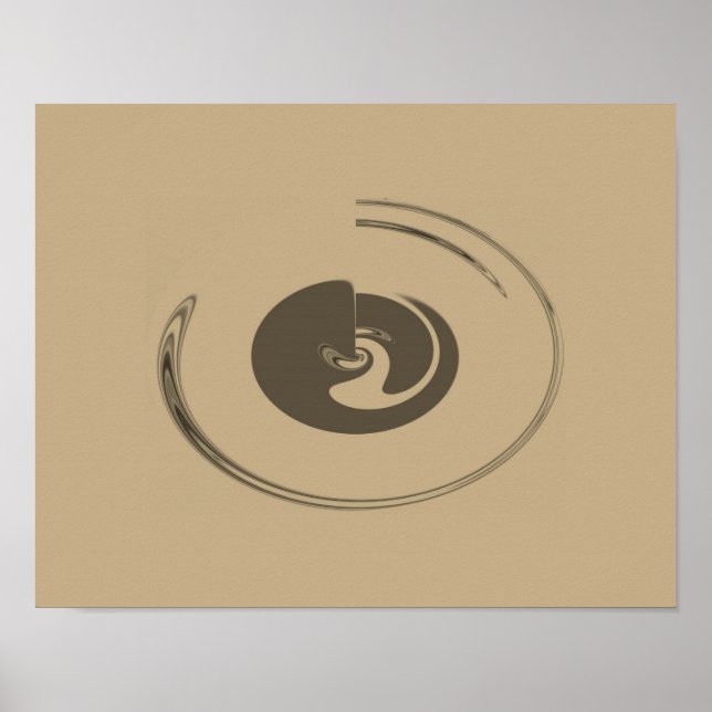 Póster Círculos líquidos - Poster (opción de lienzo) (Frente)