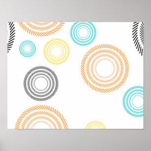 Póster Círculos lúdicos, modernos, modernos y sencillos