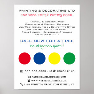 Póster Círculos multicolores, pintador y decorador