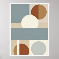 Círculos y líneas de pared de abstracto geométrico
