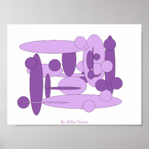 Póster Círculos y óvalos abstractos