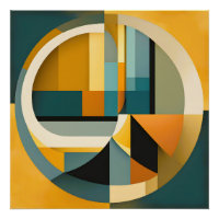 Círculos y Rectángulos de abstracción geométrica r