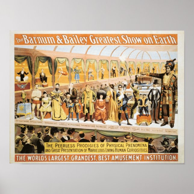 Póster Circus Barnum y Bailey Greatest Show en la Tierra (Frente)