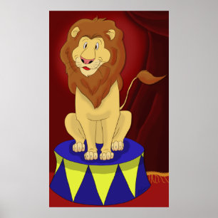 Póster Circus Lion Poster Print